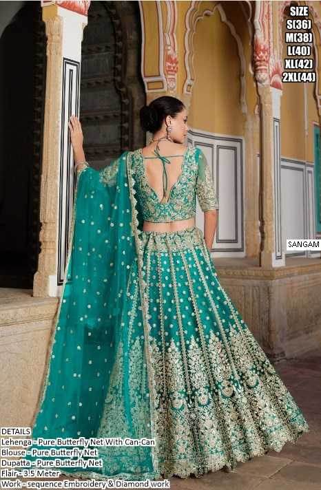 Butterfly Net Designer Lehenga Choli for Elegant Events - MYLUXURY LANE ENTERPRISE